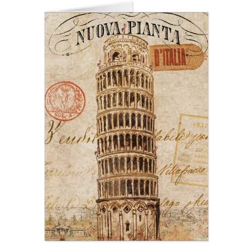 Vintage Leaning Tower of Pisa
