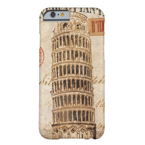 Vintage Leaning Tower of Pisa Barely There iPhone 6 Case