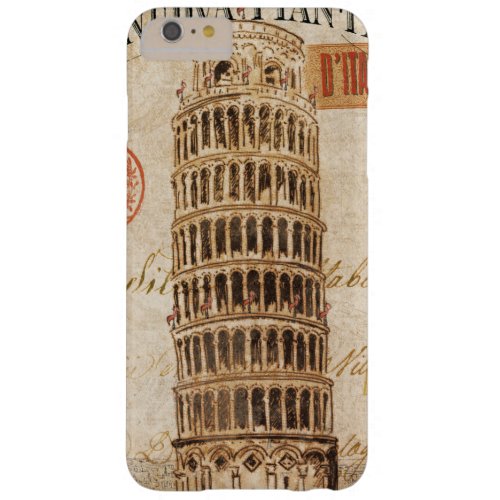 Vintage Leaning Tower of Pisa Barely There iPhone 6 Plus Case