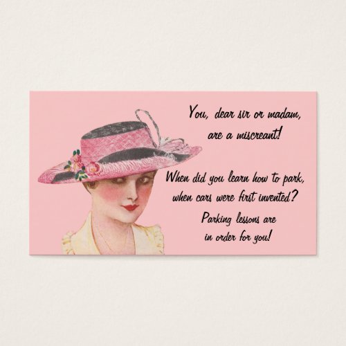 Vintage Learn To Park Business Card Templates
