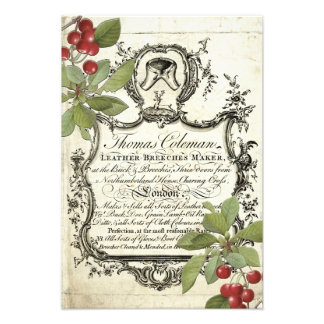 Vintage leather advertising and flowers poster