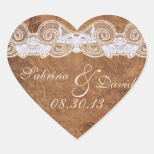 Vintage Leather and Lace Envelope Seal