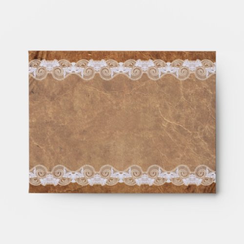 Vintage Leather and Lace Note Envelope