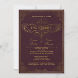 Vintage Leather Book Wedding Invitation at Zazzle