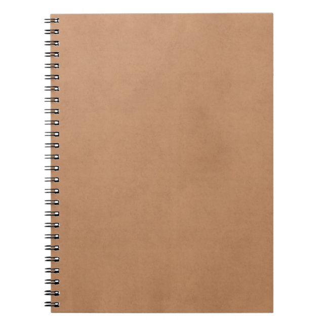 Vintage Leather Brown Antique Paper Template Blank Notebook (Front)