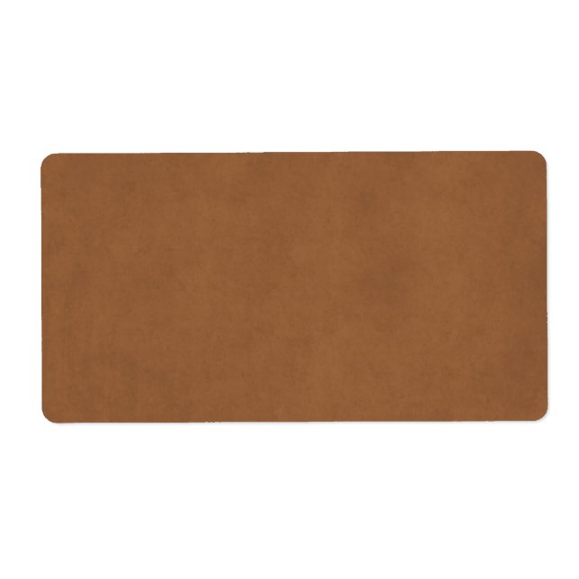 Vintage Leather Brown Parchment Paper Template Label (Front)