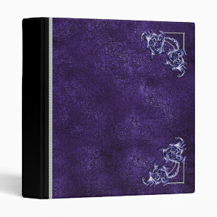 Vintage leather embellished blue Leather binder