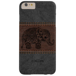 Vintage Leather Floral Paisley Elephant Barely There iPhone 6 Plus Case