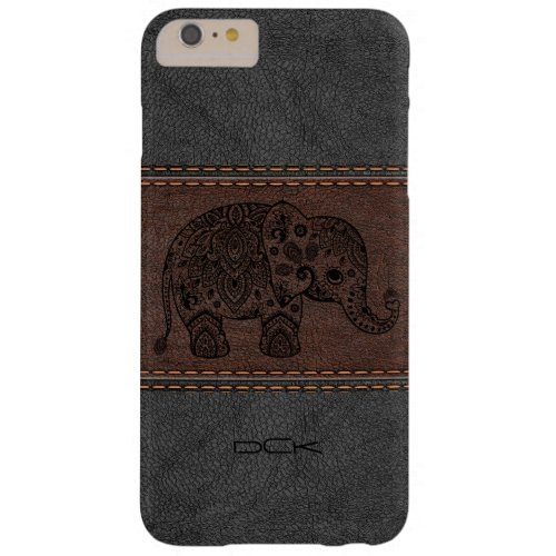 Vintage Leather Floral Paisley Elephant Barely There iPhone 6 Plus Case