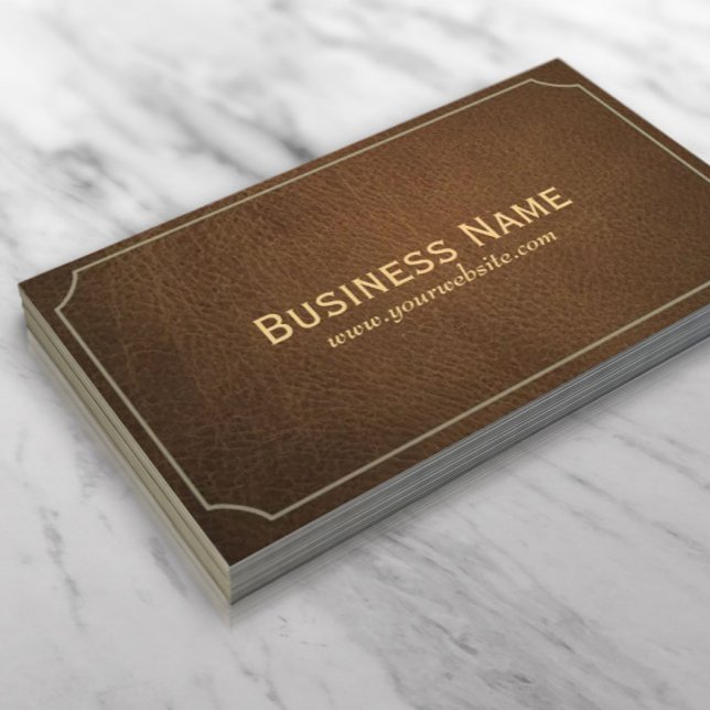 Vintage Leather Investigator Business Card (Creator Uploaded)