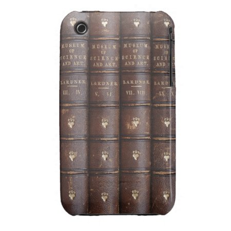 Vintage Leather Library Books On Iphone 3 Casemate Iphone 3 Case