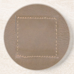Vintage LEATHER Look Print Finish : Template Drink Coaster