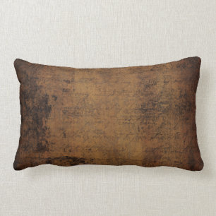 Vintage Leather Lumbar Pillow