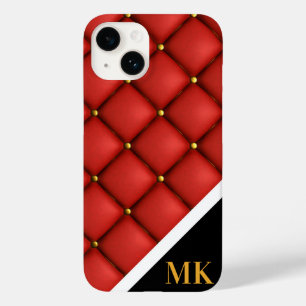 Vintage Leather Monogram Case-Mate iPhone 14 Case