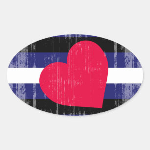 Vintage Leather Pride Oval Sticker