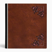 Vintage leather red brown Leather binder (Front)