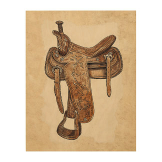 Vintage Leather Saddle Wall Art