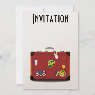Vintage Leather Suitcase Invitation