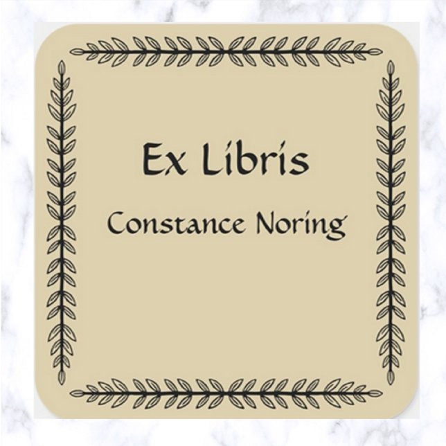 Vintage Leaves Bookplate (Creator Uploaded)