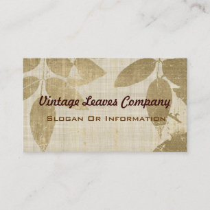 Vintage Leaves Business Cards