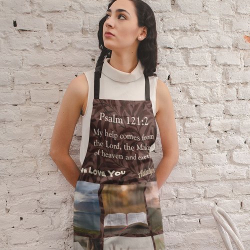 Vintage Leaves Christian Gifts for Women Brown Apron