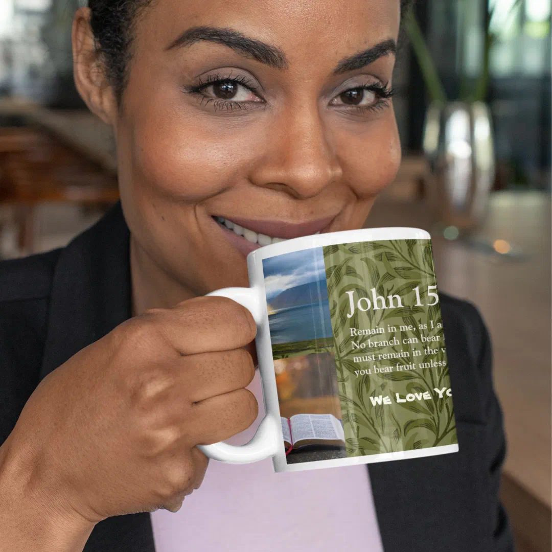 Vintage Leaves Christian Gifts for Women Green Mug (Christian Gifts for Women)