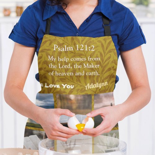 Vintage Leaves Christian Gifts for Women Yellow Apron