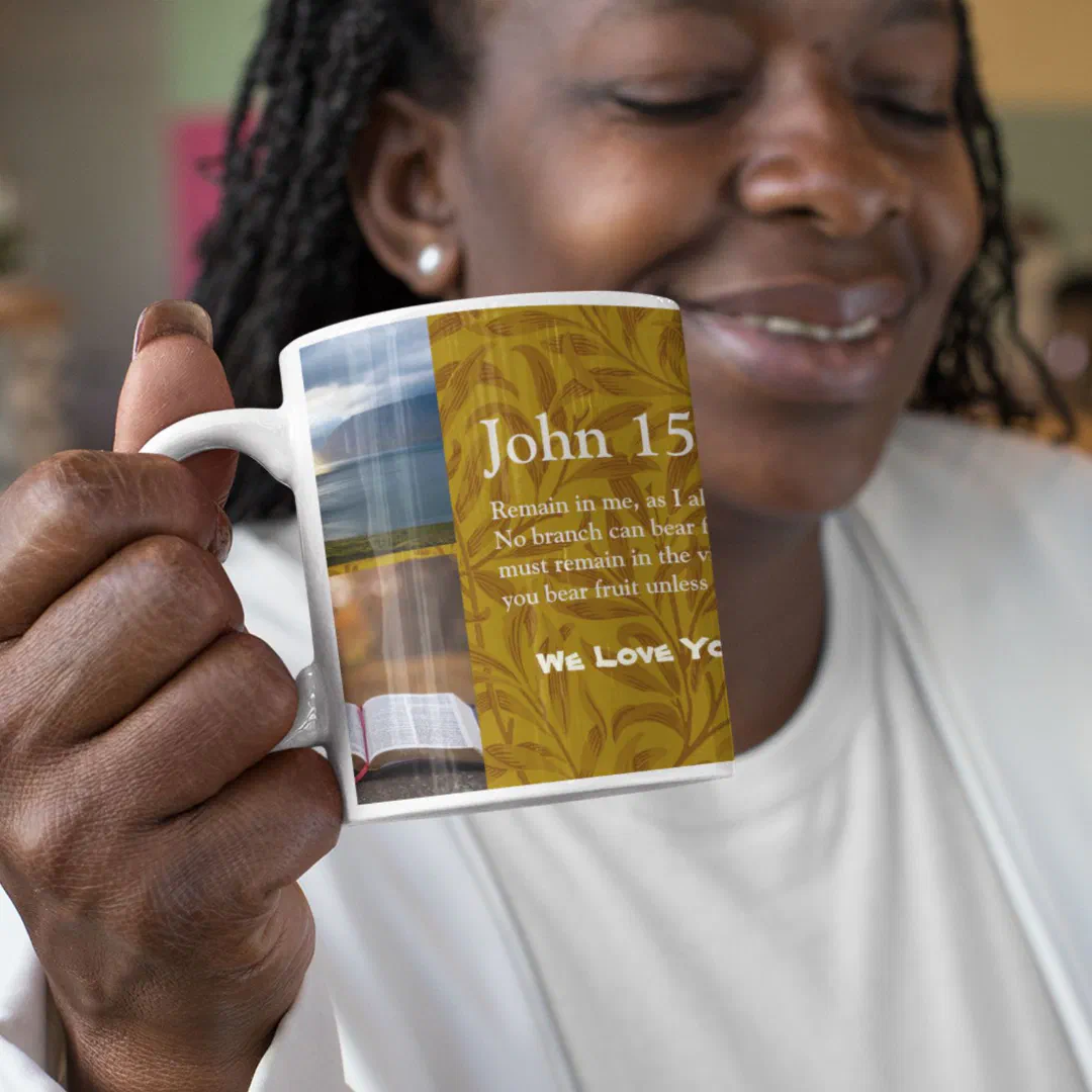 Vintage Leaves Christian Gifts for Women Yellow Mug (Christian Gifts for Women)