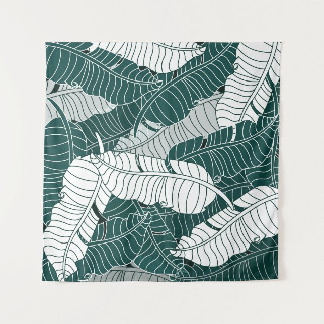 Vintage Leaves Pattern Background Tapestry (Front)