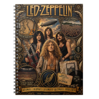 Vintage Led Zeppelin Tribute Spiral Notebook -