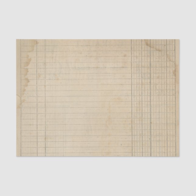 Vintage Ledger Tissue Paper (Front)