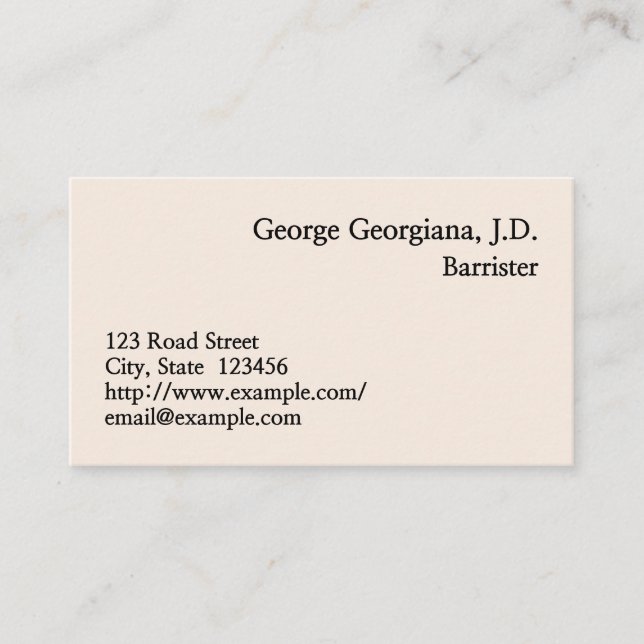 Vintage, Legal Professional Business Card (Front)