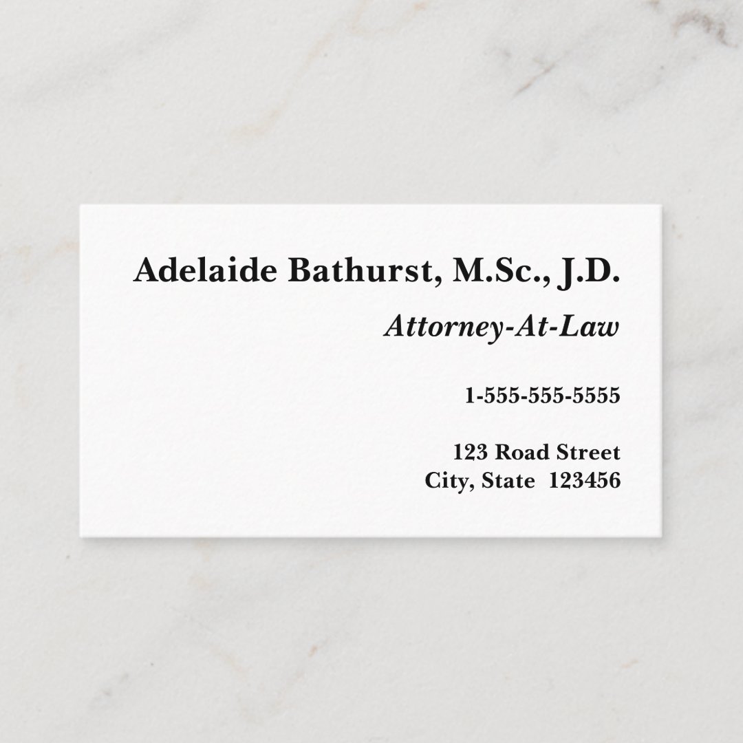 Vintage Legal Professional Business Card | Zazzle