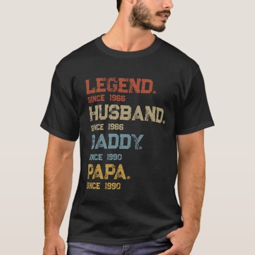 Vintage Legend Husband Daddy Papa Since Personaliz T_Shirt