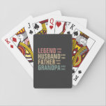 Vintage Legend Husband Father Grandpa Birthday   Playing Cards<br><div class="desc">Personalize this awesome Retro Vintage Birthday Idea and Suprise your family member</div>