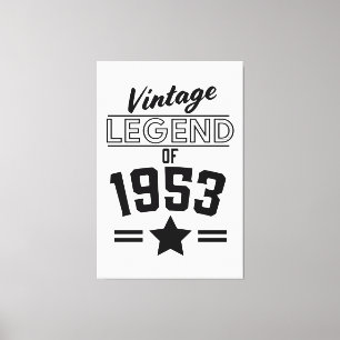 Vintage Legend of 1953 Canvas Print