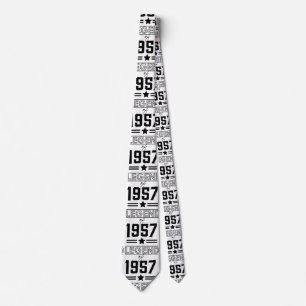 Vintage Legend of 1957 Classic Round Sticker Neck Tie