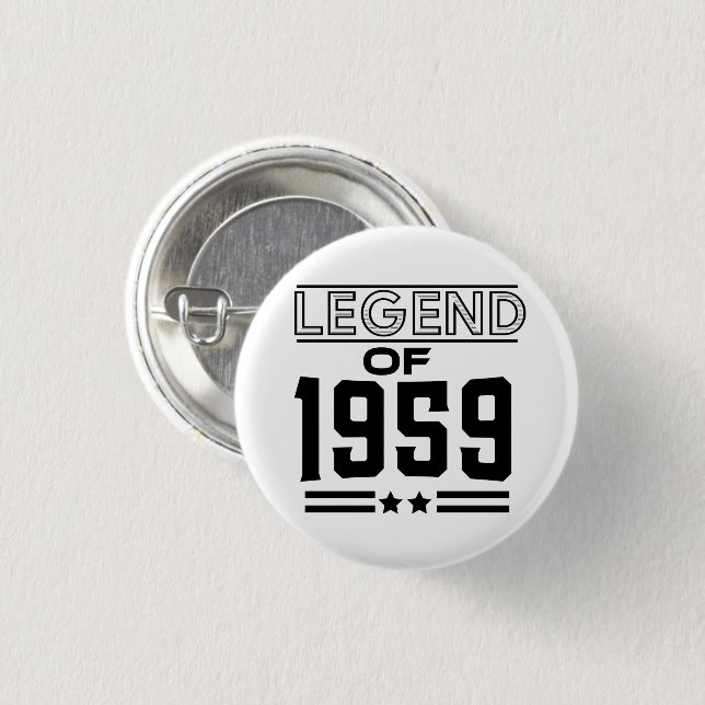 vintage legend of 1959 button (Front & Back)
