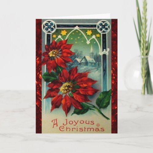 Vintage Legend of the Poinsettia Christmas Card