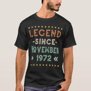 Vintage Legend Since November 1972 Birthday Men Wo T-Shirt