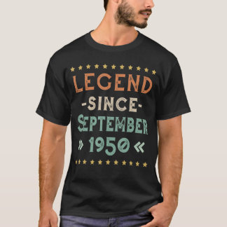 Vintage Legend Since September 1950 Birthday Men W T-Shirt