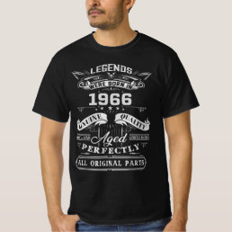 Vintage Legend Were Born In 1966 , 1966 Happy Birt T-Shirt