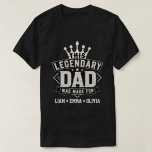 Vintage Legendary Dad Typography Design T-Shirt