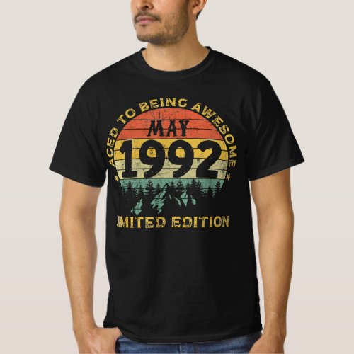 Vintage Legends Awesome Born In May 1992 Aged Limi T_Shirt