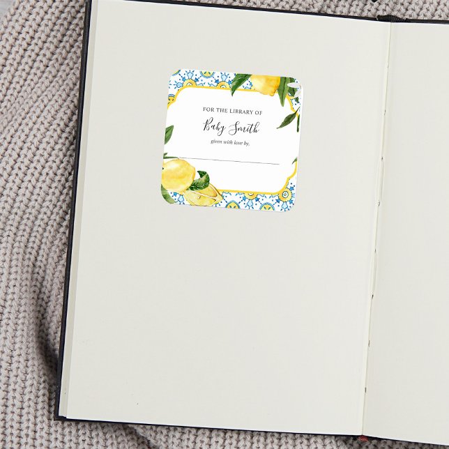 Vintage Lemon Baby Shower Bookplate (Creator Uploaded)