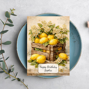 Vintage Lemon Crate Card