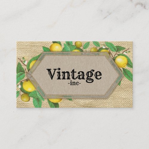 Vintage Lemon Farmstand Business Card