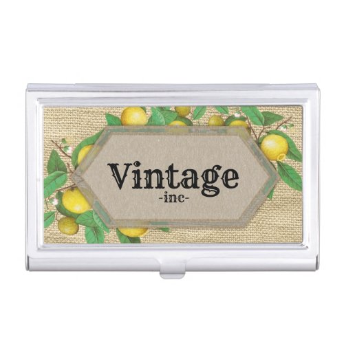 Vintage Lemon Farmstand Business Card Case