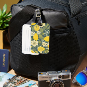 Vintage lemon - luggage tag