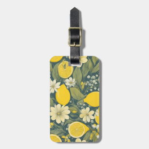 Vintage lemon - luggage tag